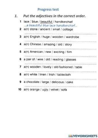 Progress Test (Modal, Questions, Wishes)