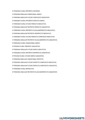 Conjugación verbo cantar