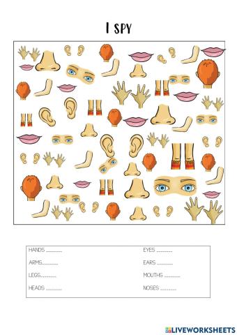 I spy body parts