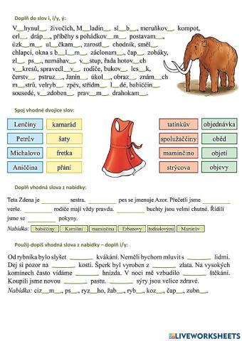 Opakování přídavných jmen