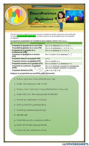 Demostraciones algebraicas 4