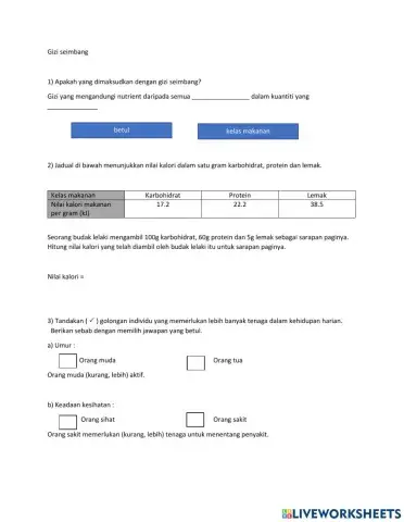 3.2 Kepentingan gizi seimbang
