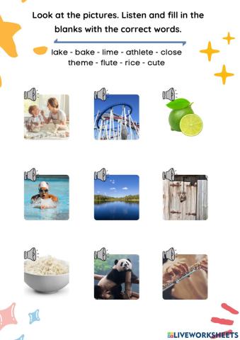 Phonics Year 2 a-e, e-e, i-e, o-e, u-e