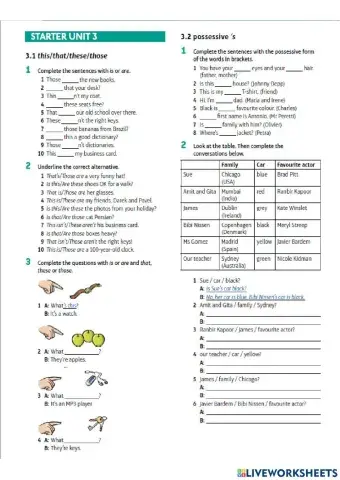 Speakout starter u3 revision