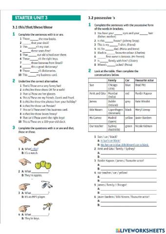 Speakout starter u3 revision
