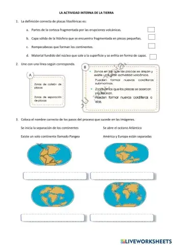 La actividad interna de la tierra