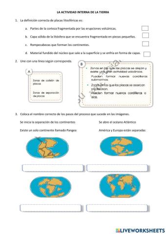 La actividad interna de la tierra