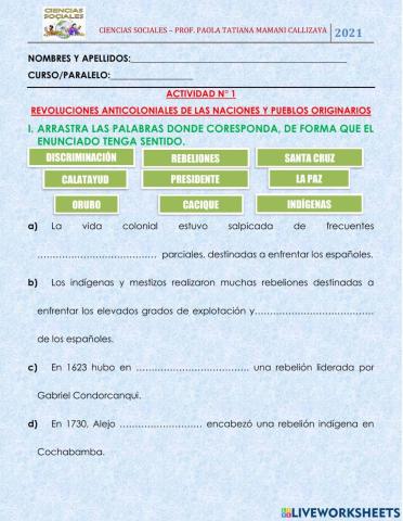 Rebeliones indígenas