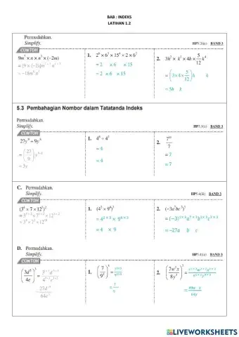 Tingkatan 3 : bab 1 (latihan 1.2)