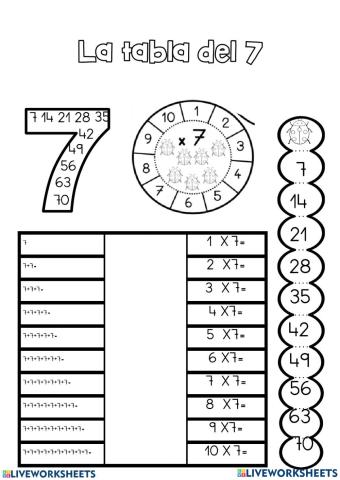 Tarea tabla del 7