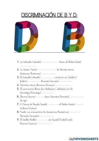 Discriminación b y d