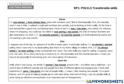 Present perfect x past simple