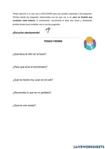 Audiocuento: tengo fiebre