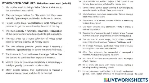 Words easily confused (revision-1)