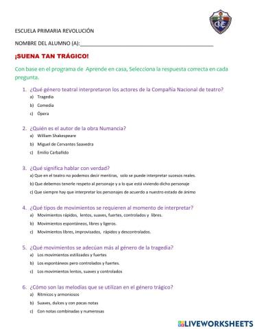 La tragedia en el teatro