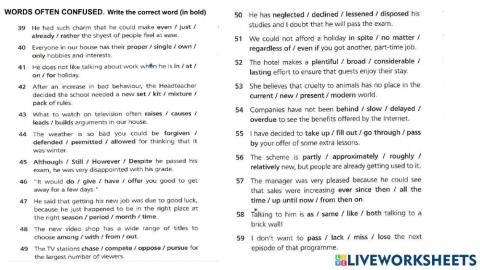 Words easily confused (revision-3)