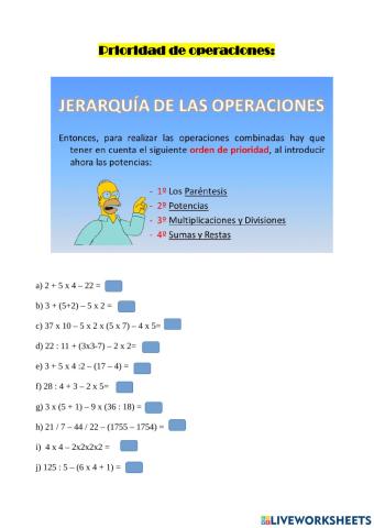 Operaciones combinadas