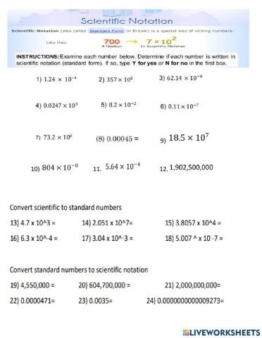 Introduction to Scientific Notation