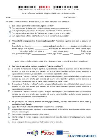 Ficha 1 - andebol - ufcd9439