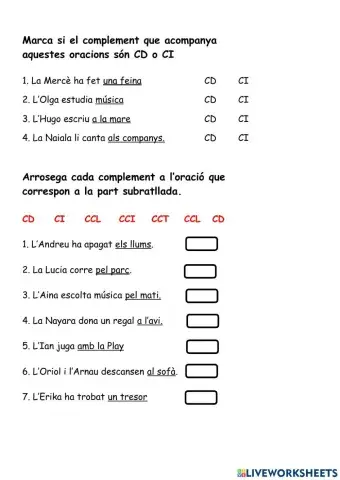 Complements del verb
