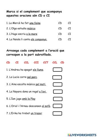Complements del verb
