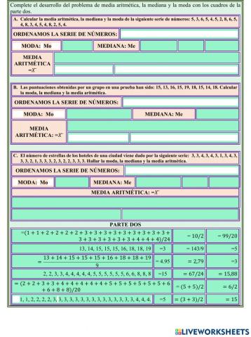 Medidas de tendencia central