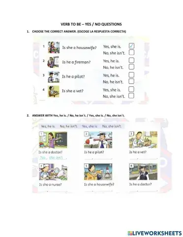 Yes-no question with verb to be