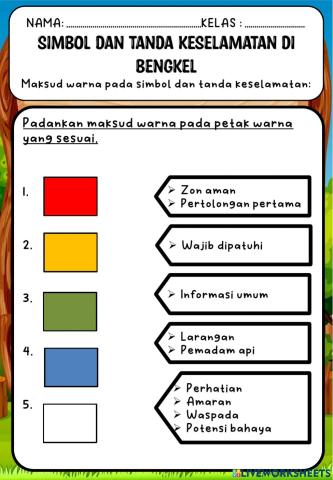 Rbt tahun 4: warna, simbol dan tanda keselamatan bengkel