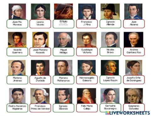 Personajes de la Independencia de México
