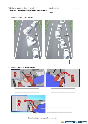 Vježba 19 - Vožnja s ABS-om