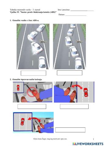 Vježba 19 - Vožnja s ABS-om