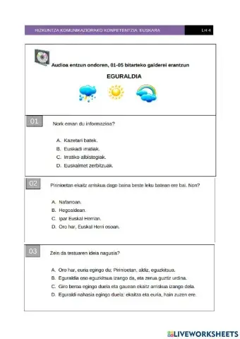 Eguraldia entzunaldia