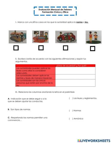 Evaluación Mensual de Febrero de FOCYE