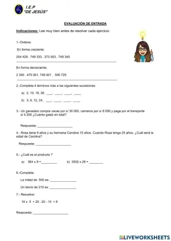 Evaluación de entrada