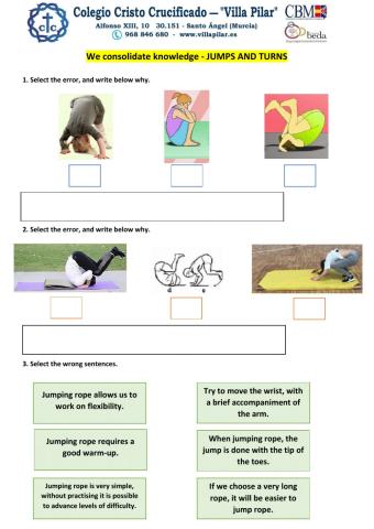 We consolidate knowledge - Jumps and turns