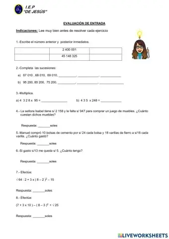 Evaluación de entrada