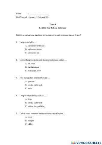 Bahasa Indonesia Tema 6.2