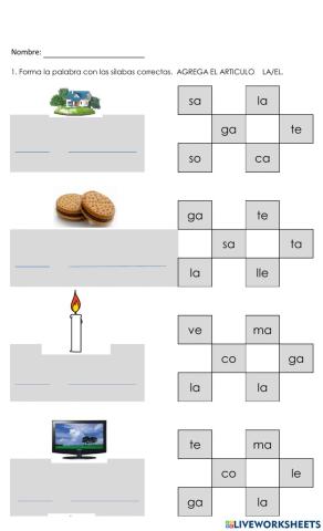 Selecciona la sílaba 2