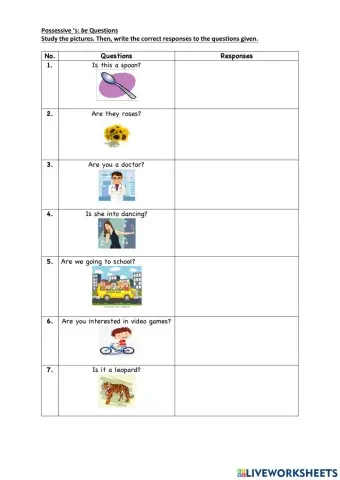 Possessive 's: be questions