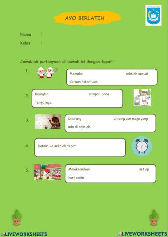 Tata terstib di sekolah