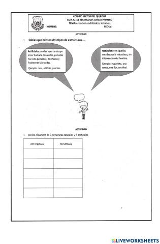 Objetos naturales y artificiales