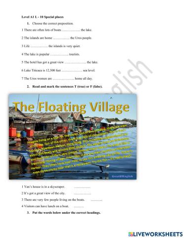 LevelA1 L-10 Special places