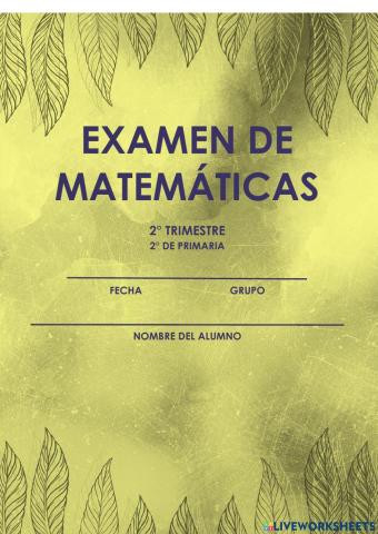 Portada de examen