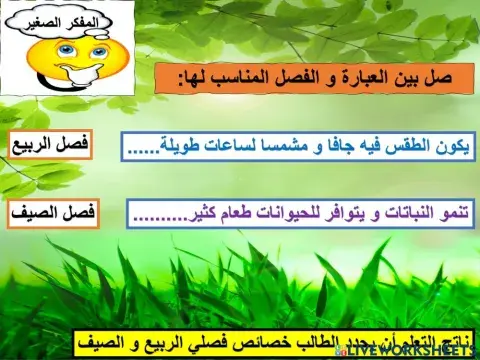 فصل الربيع و الصيف