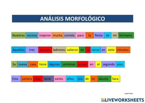 Análisis morfológico