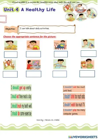 Unit:4 A Healthy life