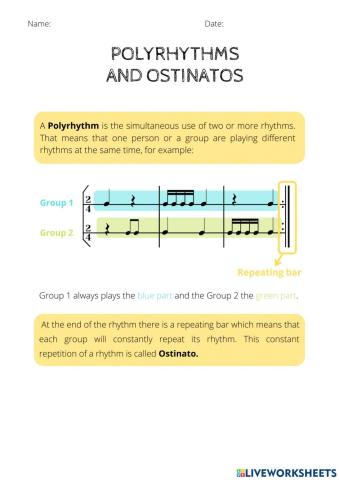 Polyrhythms and ostinatos