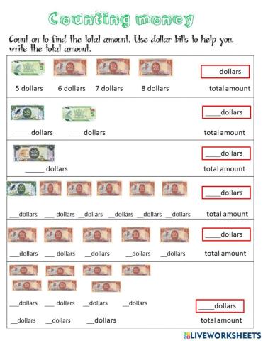Counting dollars