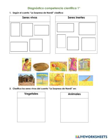 Seres vivos e inertes