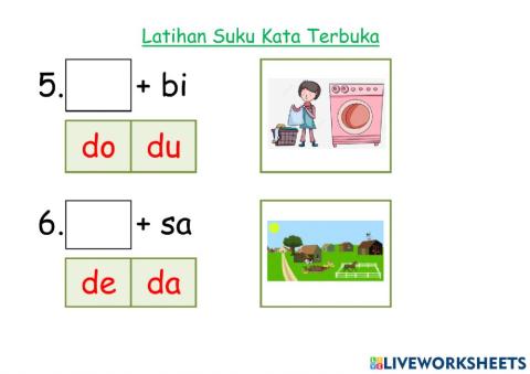 Suku kata terbuka d003